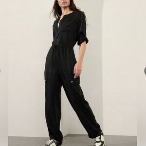 Athleta Celestial Utility Jumpsuit NWT, XL T Black